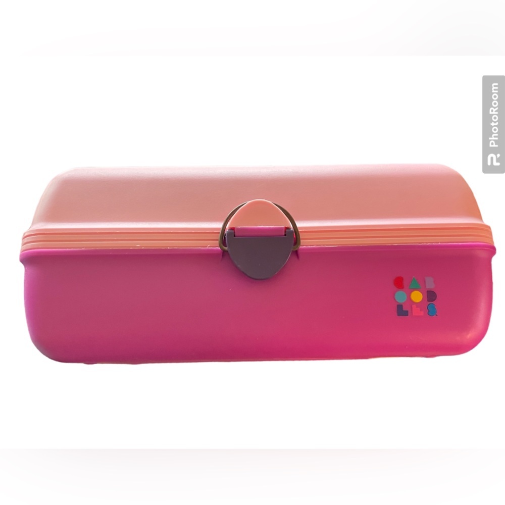 Vintage Caboodle Pink‎ and Purple Makeup Case -great condition!
